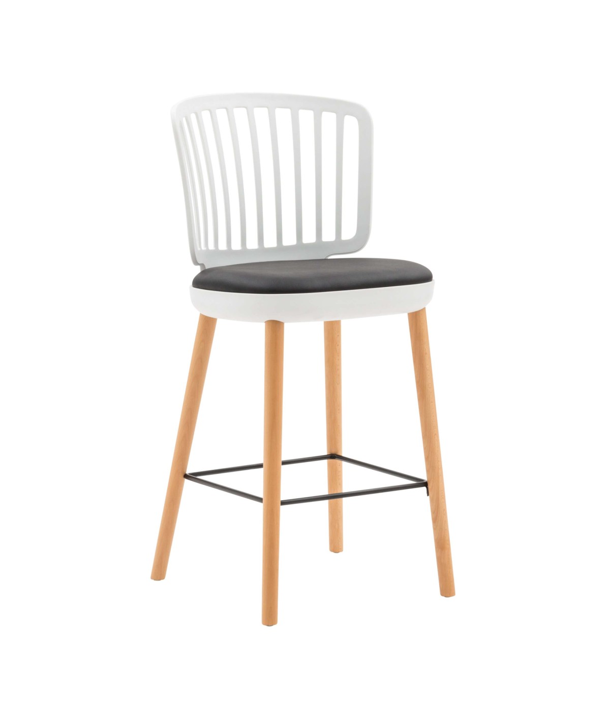 MOBILI 2G - SET 2 SGABELLI POLIPROPILENE SEDUTA IMBOTTITA SIMILPELLE