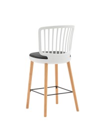 MOBILI 2G - SET 2 SGABELLI POLIPROPILENE SEDUTA IMBOTTITA SIMILPELLE