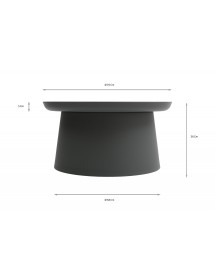 MOBILI 2G - TAVOLINO MODERNO IN POLIPROPILENE NERO