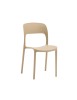 MOBILI 2G - SET 4 SEDIE IN POLIPROPILENE BEIGE IMPILABILE