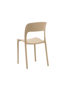 MOBILI 2G - SET 4 SEDIE IN POLIPROPILENE BEIGE IMPILABILE