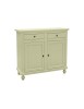 MOBILI 2G - MADIA CREDENZA IN LEGNO SHABBY CHIC 2 ANTE AVORIO 104X43X98
