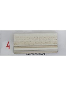 MOBILI 2G - Credenza Shabby chic in legno 4 porte 4 cassetti bianco invecchiato