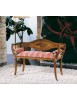 DIVANETTO IMBOTTITO IN LEGNO INTAGLIATO 103x38x77
