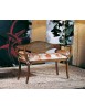 DIVANETTO IMBOTTITO IN LEGNO CON FREGI 103x38x77