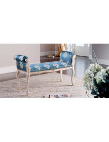 MOBILI 2G - PANCA IMBOTTITA IN LEGNO SHABBY CHIC