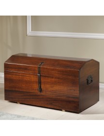 MOBILI 2G - BAULE IN LEGNO FINITURA BASSANO ARTE POVERA 98X47X46