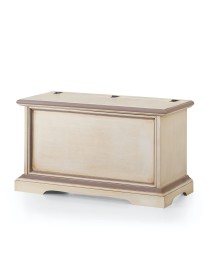 MOBILI 2G - CASSAPANCA IN LEGNO AVORIO E ROSA L.100 x P.43 H.57
