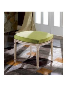 DIVANETTO PANCA IMBOTTITA SHABBY LEGNO CON INTAGLI