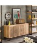 MOBILI 2G - MADIA CREDENZA 3 ANTE INDUSTRIAL IN LEGNO MASSELLO 152X50X81