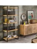 MOBILI 2G - CREDENZA  3 ANTE INDUSTRIAL IN LEGNO MASSELLO