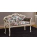 DIVANETTO IMBOTTITO SHABBY LEGNO CON FREGI 115x45x85