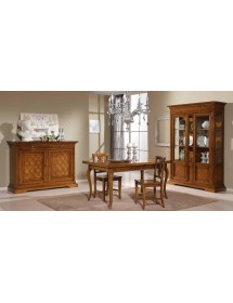 MADIA CREDENZA 2 PORTE ARTE POVERA IN LEGNO L.160 P.53 H. 115