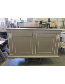 MOBILI 2G - MADIA CREDENZA 2 ANTE 2 IN LEGNO TORTORA/BIANCO 213X54X124