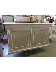 MOBILI 2G - CREDENZA 2 ANTE 2 CASSETTI IN LEGNO TORTORA/BIANCO