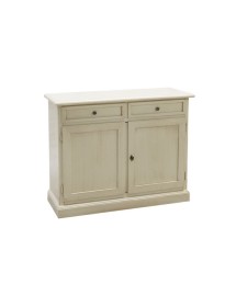 MOBILI 2G - Madia Credenza Shabby Chic In Legno 2 Porte Bicolore 105x42x85