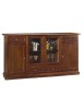 MOBILI 2G - MADIA CREDENZA 4 PORTE LEGNO TINTA NOCE L.205 P.49 H.113 VISTA FRONTALE