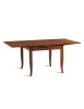 MOBILI 2G - Tavolo rettangolare allungabile legno classico Noce Arte Povera 100 x 70 VISTA LATERALE APERTO