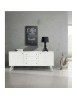 MOBILI 2G - CREDENZA ABETE SPAZZOLATO LACCATO BIANCO 185X50X84