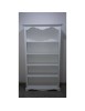 MOBILI 2G - LIBRERIA CLASSICA 5 RIPIANI IN LEGNO BIANCO OPACO 120x40x210H VISTA FRONTALE