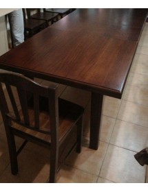 MOBILI 2G - Tavolo rettangolare allungabile in legno l.180 p.100 h.78 vista laterale
