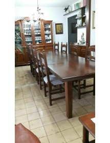 MOBILI 2G - Tavolo rettangolare allungabile in legno l.180 p.100 h.78 vista laterale