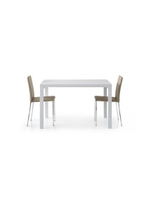 MOBILI 2G - TAVOLO ALLUNGABILE COLORE BIANCO FRASSINATO cm 120x90x76H chiuso