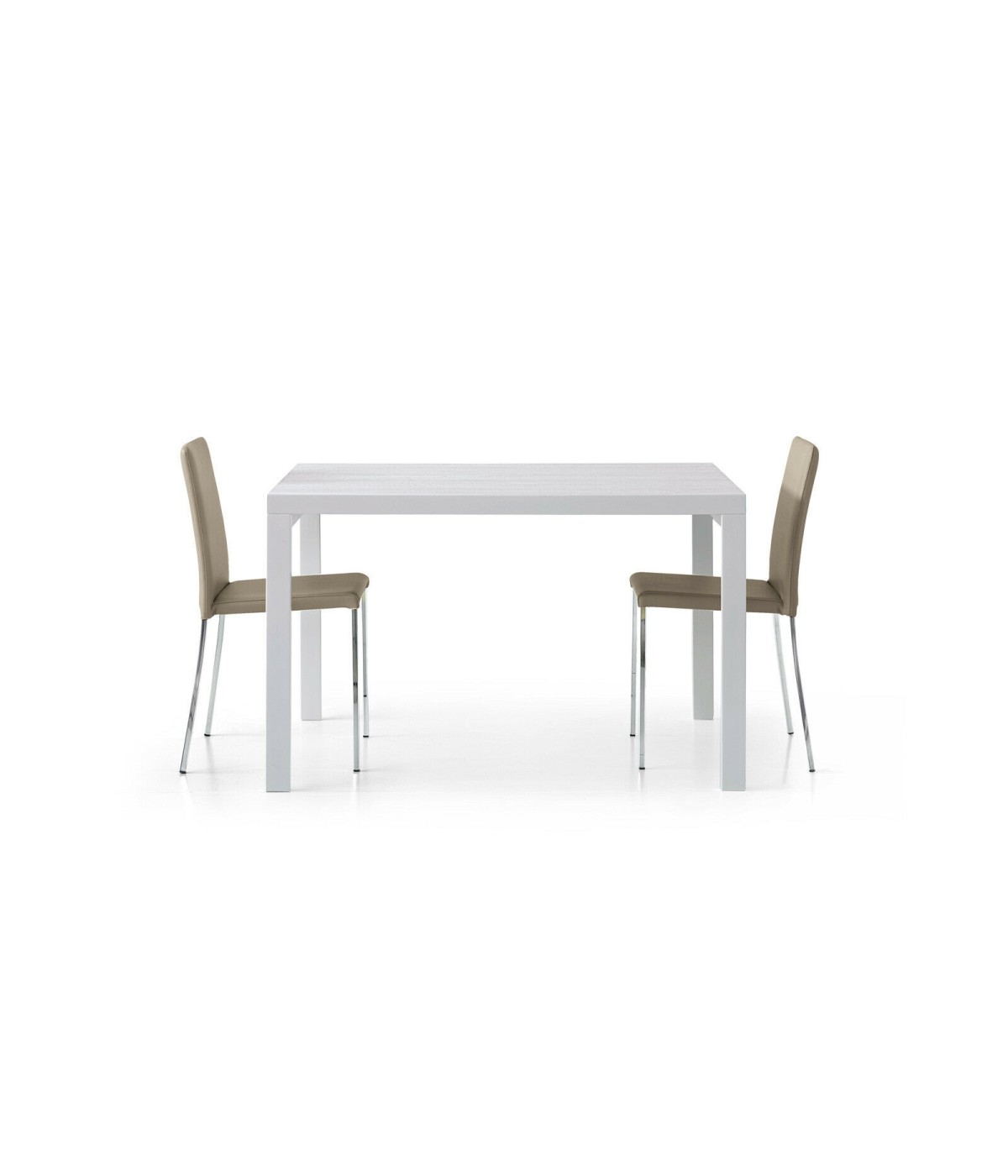 MOBILI 2G - TAVOLO ALLUNGABILE COLORE BIANCO FRASSINATO cm 120x90x76H chiuso