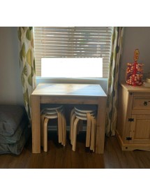 MOBILI 2G - CONSOLLE-TAVOLO IN ROVERE NODATO NOBILITATO CON 4 ALLUNGHE DA 45 CM MISURA L.90 P.50 H.75 (1653) vista frontale