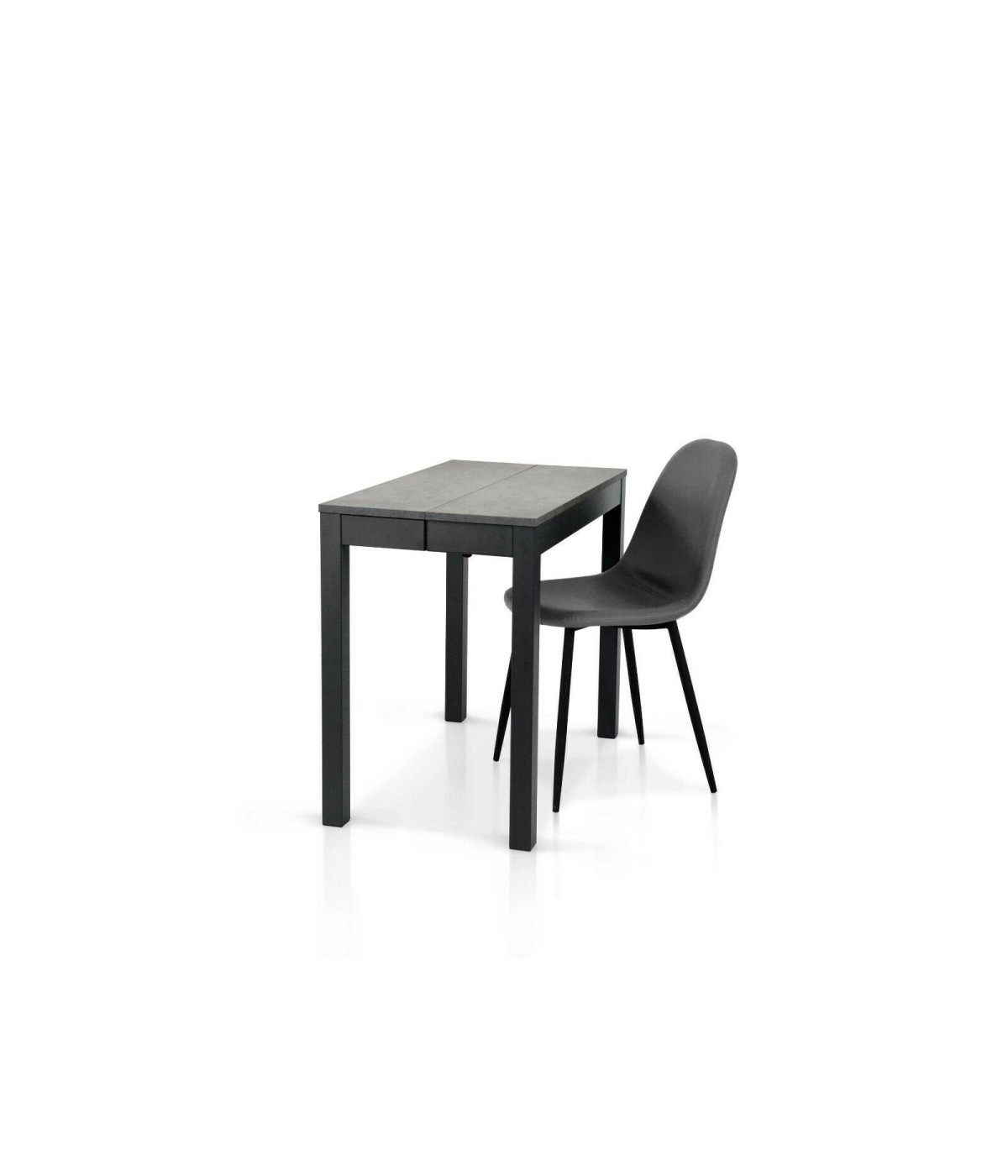 MOBILI 2G - CONSOLLE BETON CON 5 ALLUNGHE DA 50 CM 90x90 h.75