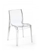 MOBILI 2G - SET 2 SEDIE MODERNE POLICARBONATO TRASPARENTE VISTA FRONTALE