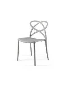 MOBILI 2G - SET 04 SEDIE COLORE GRIGIO IN POLIPROPILENE MISURA L55X50 H.82