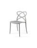 MOBILI 2G - SET 04 SEDIE COLORE GRIGIO IN POLIPROPILENE MISURA L55X50 H.82