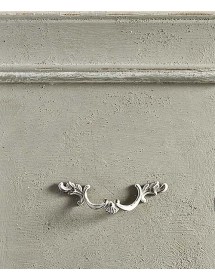 MOBILI 2G - CAMERA MATRIMONIALE SHABBY CHIC IN LEGNO CON LETTO A BALDACCHINO VISTA MANIGLIA