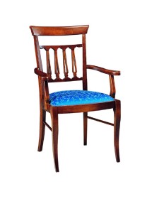 MOBILI 2G - CAPOTAVOLA IN LEGNO TINTA NOCE SEDUTA IMBOTTITA