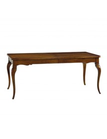 MOBILI 2G - TAVOLO ALLUNGABILE IN LEGNO MASSELLO DI NOCE L.160 P.100 H.78