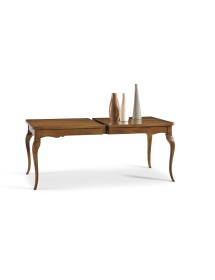 MOBILI 2G - TAVOLO ALLUNGABILE IN LEGNO MASSELLO DI NOCE L.180 P.100 H.78