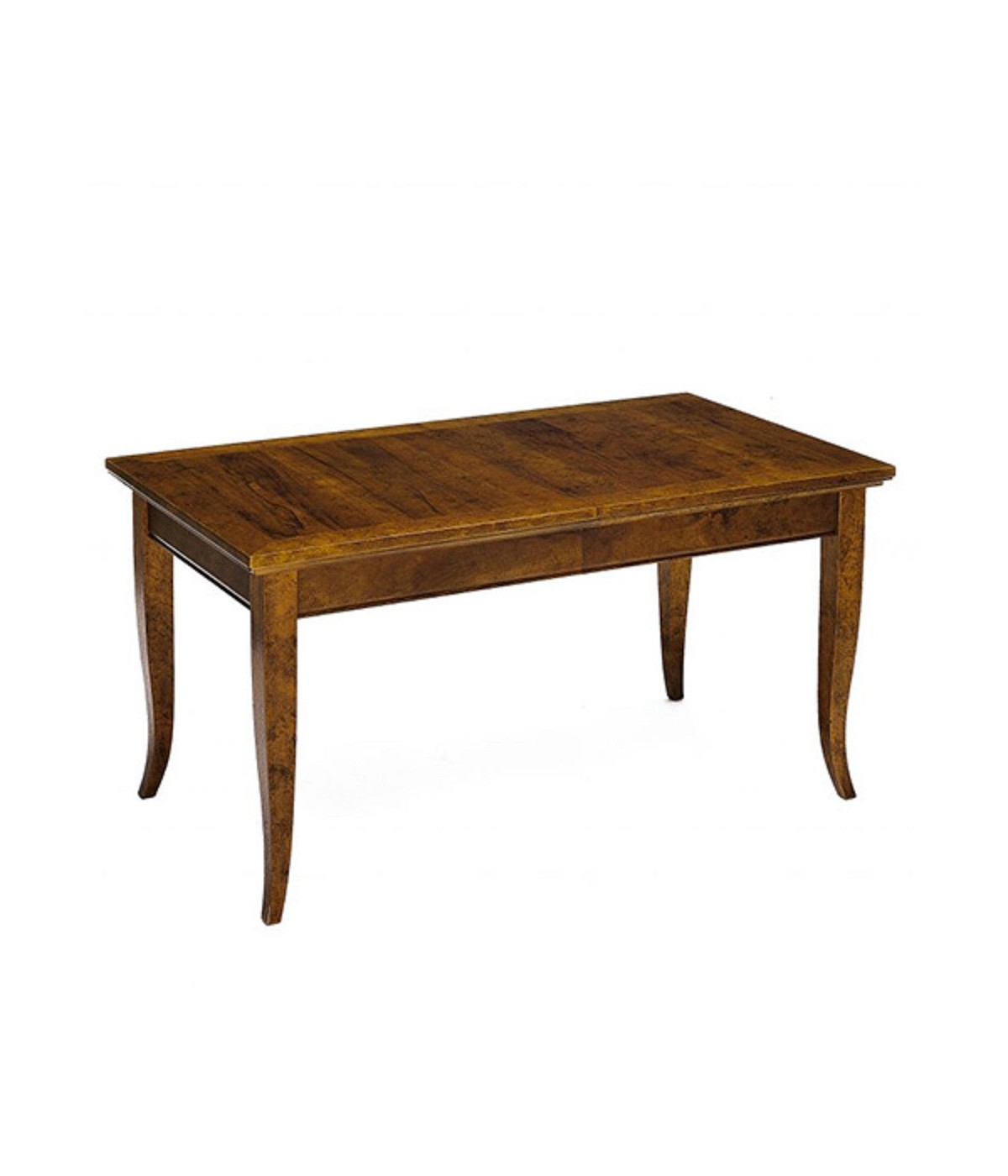 MOBILI 2G - TAVOLO ALLUNGABILE IN LEGNO MASSELLO DI NOCE L.140 P.90 H.78