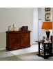 MOBILI 2G - MADIACREDENZA IN LEGNO MASSELLO 2 ANTE TINTA NOCE L.120 P.45 H.83