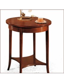 MOBILI 2G - TAVOLINO ROTONDO IN LEGNO TINTA NOCE ø 60 H 72