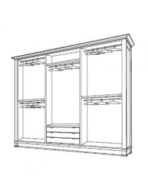Armadio classico 6 ante 310x60x250 cm | Mobili2G