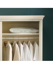 ARMADIO SHABBY 2 ANTE SCORREVOLI IN LEGNO MASSELLO VARI COLORI L.280 P.65 H.250