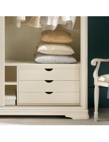 ARMADIO SHABBY 2 ANTE SCORREVOLI IN LEGNO MASSELLO VARI COLORI L.280 P.65 H.250