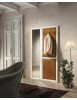 MOBILI 2G - APPENDIABITI SHABBY CON SPECCHIO IN LEGNO BIANCO/NATURALE L. 120 P. 8 H. 200