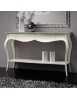 MOBILI 2G - CONSOLLE SHABBY 3 CASSETTI IN LEGNO MASSELLO BIANCO L.135 P.46 H.100