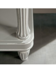 CONSOLLE SHABBY 2 CASSETTI IN LEGNO BIANCO L.120 P.40 H.98