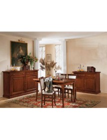MADIA CREDENZA SHABBY IN LEGNO MASSELLO 2 PORTE 2 AVORIO L.124 P.52 H.97