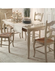 TAVOLO ALLUNGABILE GAMBE A SPILLO LEGNO VARI COLORI L.160 P.90 H.78