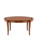 MOBILI 2G - TAVOLO OVALE ALLUNGABILE IN LEGNO MASSELLO TINTA NOCE L.160 P.110 H.80