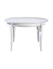 MOBILI 2G - TAVOLO ROTONDO ALLUNGABILE IN LEGNO BIANCO L.120 P.120 H.80